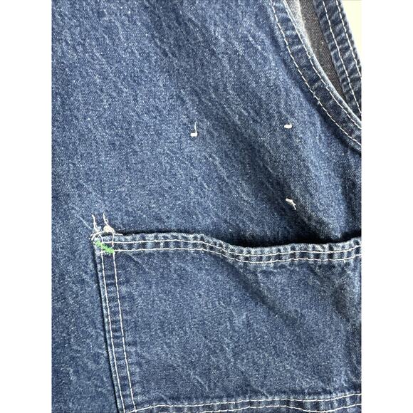 Big Smith Denim Bib Overalls Mens Workwear Carpenter Hammer Loop Made in USA - Picture 3 of 8